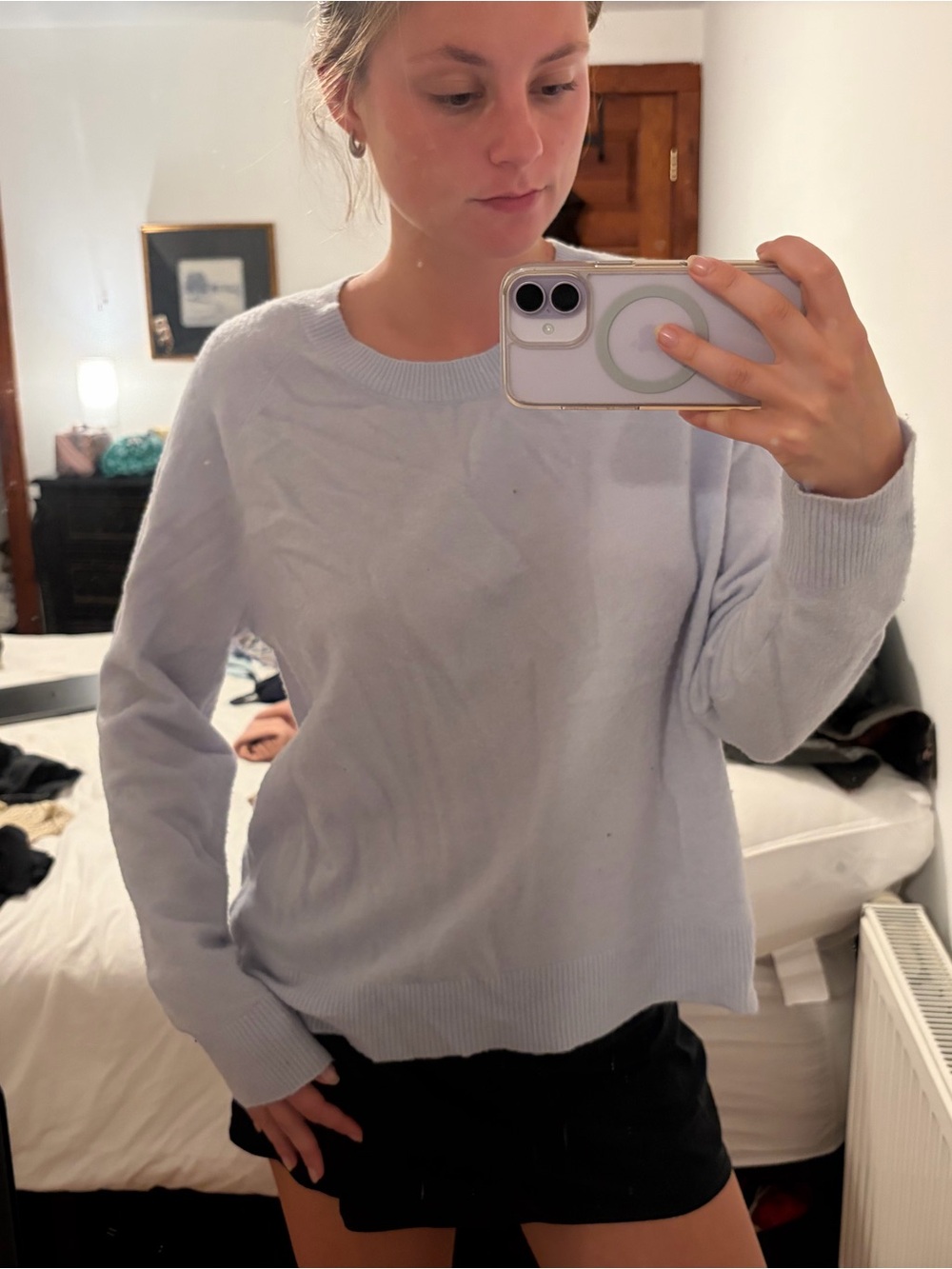 Athleta Pale Blue Crewneck Pullover
